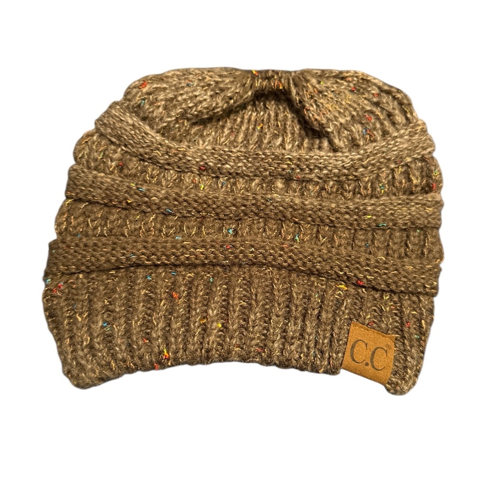 C.C Speckled Brown/Grey Knit Beanie